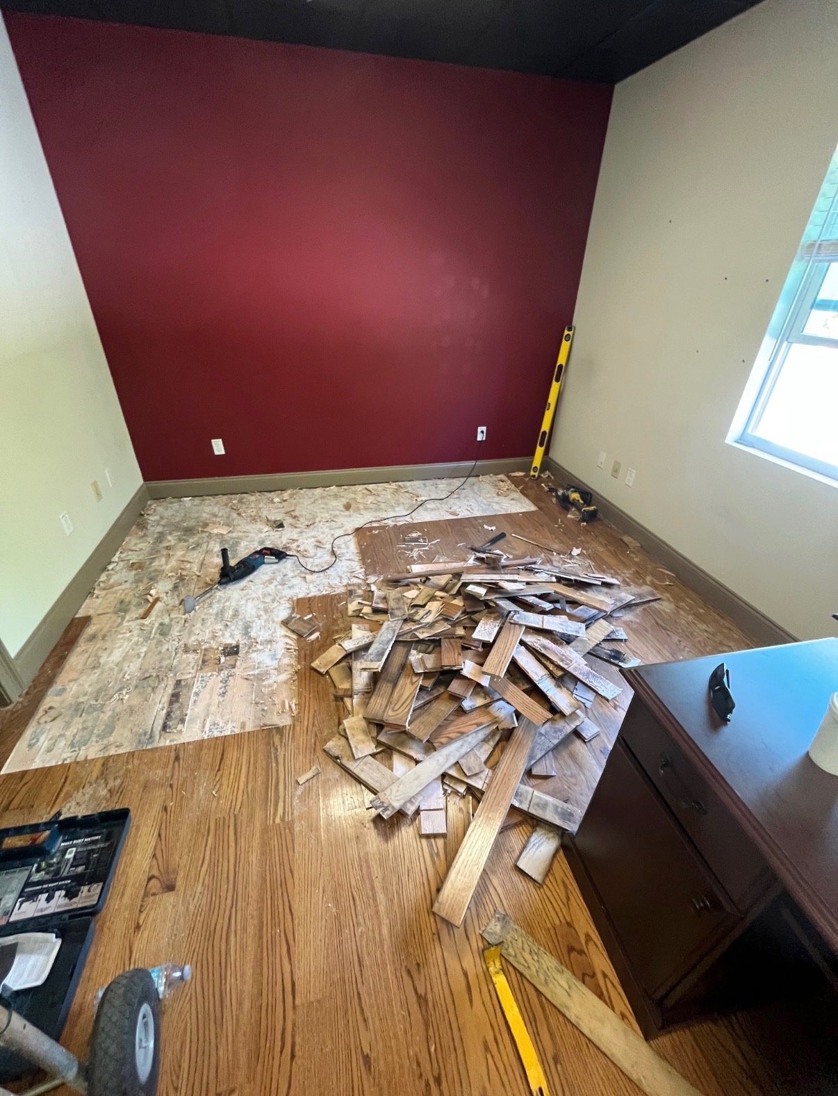 Demolition in progress